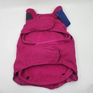 TopPaw 2-in-1 Reflective Sweater & Coat Pink Silver Apparel for Dogs